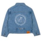 Up In Flames Riot Logo Denim Medium Wash Jacket (1)